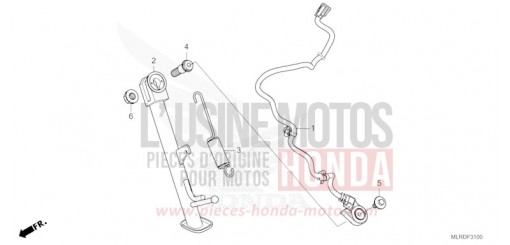 BEQUILLE LATERALE CB500XAR de 2024